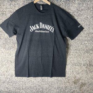 Jack Daniel's Shirt Mens‎ Medium Gray Graphic Whiskey #OneMillionChase Tee Promo